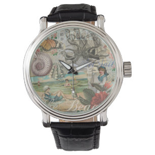 zomer strand vintage octopus antiek zeilen horloge