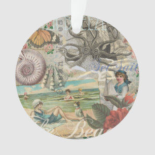 zomer strand vintage octopus antiek zeilen ornament