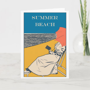 Zomer strand vintage poster kaart