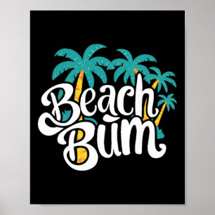 Zomer Strand Zanderige Oceaan Sfeer En Golven Surf Poster