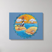 Zomer-strandsport kust canvas afdruk (Voorkant)