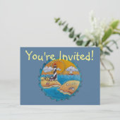 Zomer-strandsport kust kaart (Staand voorkant)