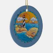 Zomer-strandsport kust keramisch ornament (Rechts)