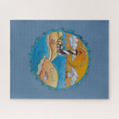 Zomer-strandsport kust legpuzzel (Horizontaal)