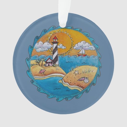 Zomer-strandsport kust ornament (voorkant)