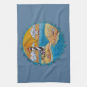 Zomer-strandsport kust theedoek (Verticaal)