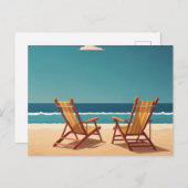 Zomer strandvakantie briefkaart (Voorkant / Achterkant)