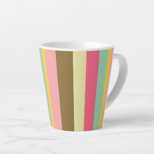 Zomer Streep Kleurenpalet Ontwerp Latte Mok