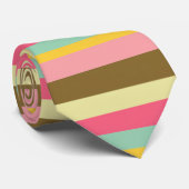 Zomer Stripe Kleurenpalet Ontwerp Stropdas (Opgerold)