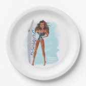 Zomer Surf Beach Party Papieren Bordje (Voorkant)