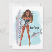 Zomer Surf Strand Bruidsmeisjesfeest Kaart (Voorkant)