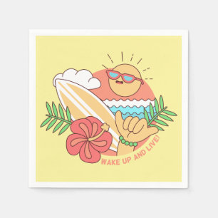 Zomer Surfer papieren servetten