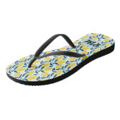 Zomer Teenslippers - Lemon Pattern Initiaal Geel (Schuin)