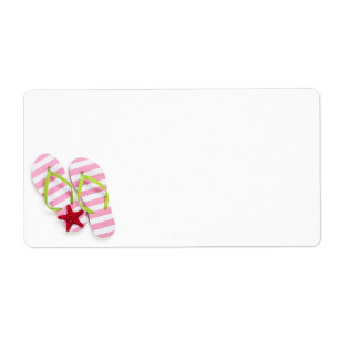 Zomer Teenslippers met zeester Etiket