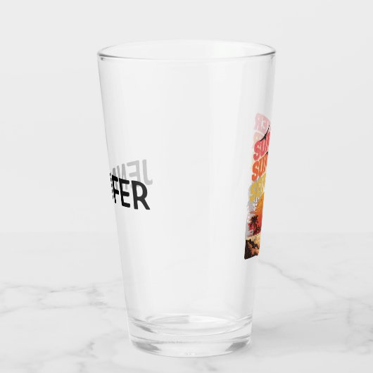 Zomer tekst ontwerp glas (Rechts)