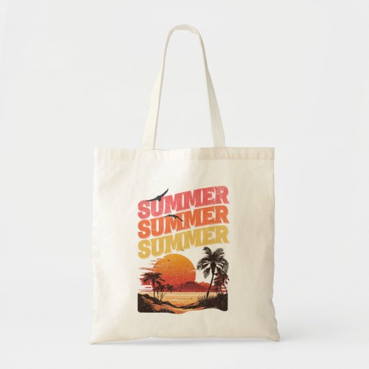 Zomer tekst ontwerp tote bag (Voorkant)