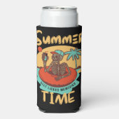 Zomer tijd, aangepaste naam grappige strand vakant (Seltzer Achterkant)