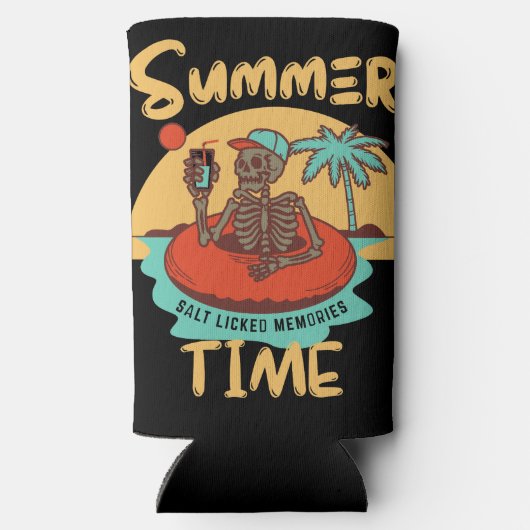 Zomer tijd, aangepaste naam grappige strand vakant (Achterkant)