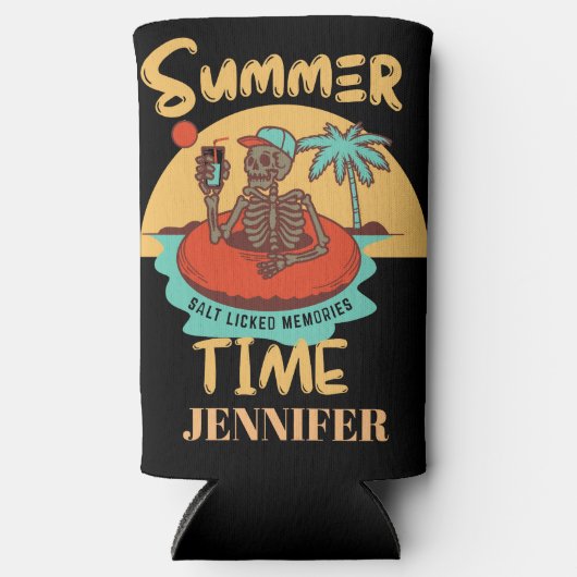 Zomer tijd, aangepaste naam grappige strand vakant (Voorkant)