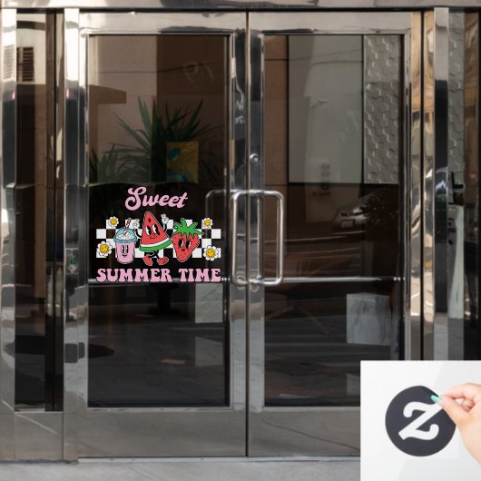 Zomer Tijd Raamsticker (Kantoordeur)