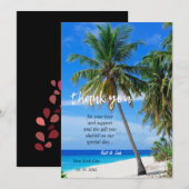 Zomer Tropical Beach Palm bruiloft Dank u KAART (Voorkant / Achterkant)