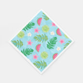 Zomer tropisch bloemenpoolfeest Verjaardag Servet (Hoek)