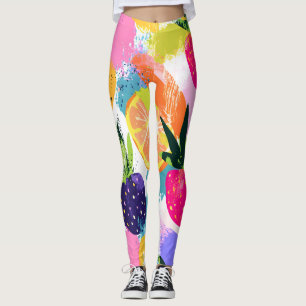Zomer Tropisch Fruit Fiesta Leggings
