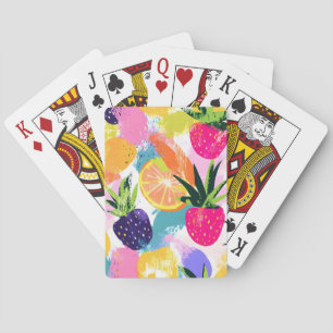 Zomer Tropisch Fruit Fiesta Pokerkaarten