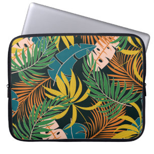 Zomer Tropisch Helder Planten Patroon Laptop Sleeve