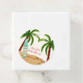 Zomer Tropisch Surf Baby aan boord van het Baby sh Bedankjes Labels (In situ)