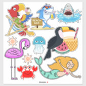 Zomer / Tropisch / Vakantie Sticker (Vel)