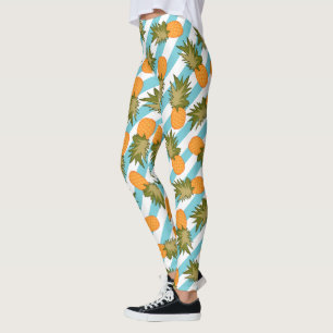 Zomer Tropische Ananas & Stripes Leggings
