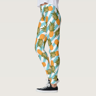 Zomer Tropische Ananas & Stripes Leggings