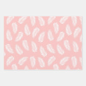 Zomer tropische Flamingo pastel roze set van 3 Inpakpapier Vel (Voorkant 3)