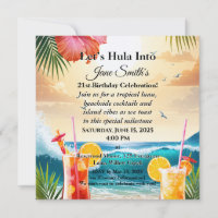 Zomer Tropische Luau Beach Party 21e verjaardag
