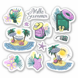 Zomer Tropische Reis Vinyl Stickers