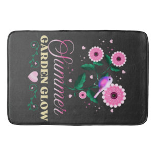 Zomer Tuin Gloed Vogel Bloem Botanische Cottageco Badmat