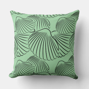 Zomer Turquoise-Green&Black Seashell Sierkussen