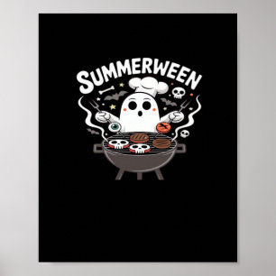 Zomer tussen BBQ Grappig Poster