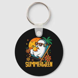 Zomer tussen Funny Ghost Halloween Summer Beach Vi Sleutelhanger