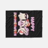 Zomer tussen Halloween Ghost Fleece Deken (Voorkant (Horizontaal))