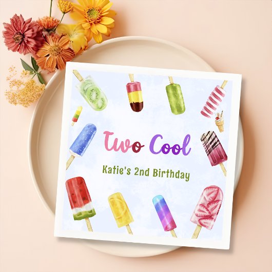 Zomer Twee Cool Popsicle 2e Verjaardag servetten