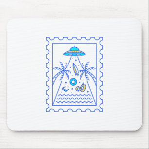 Zomer UFO Invasie Postzegel Muismat
