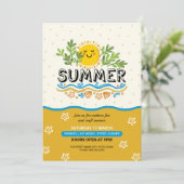 Zomer Uitnodiging Flyer (Staand voorkant)