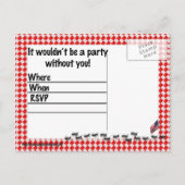 Zomer Uitnodiging voor 4 juli BBQ (Achterkant)