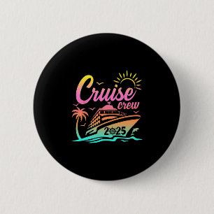Zomer Vakantie Cruise Bemanning 2025 Reis Matching Ronde Button 5,7 Cm
