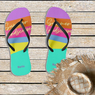 Zomer Vakantie landschap kleurrijk aanpassen Teenslippers