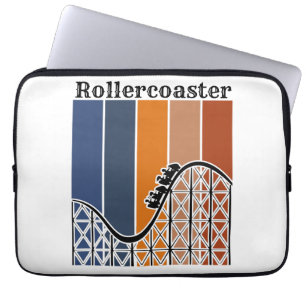 Zomer Vakantie Rand de omtrek van de achtbaan Laptop Sleeve