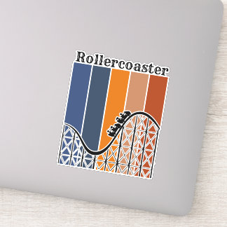 Zomer Vakantie Rand de omtrek van de achtbaan Sticker