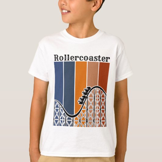 Zomer Vakantie Rand de omtrek van de achtbaan T-shirt (Voorkant)